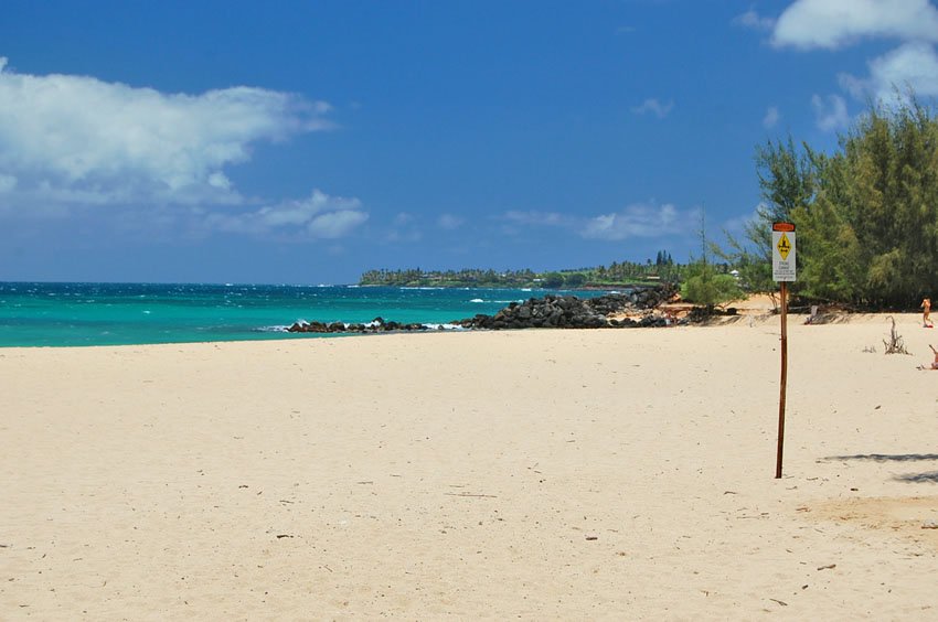 White-sand beach on Maui