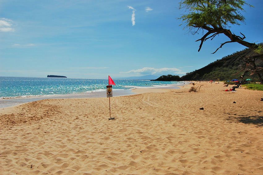 Long white-sand beach