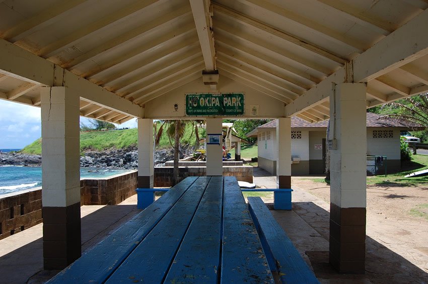 Shaded picnic area