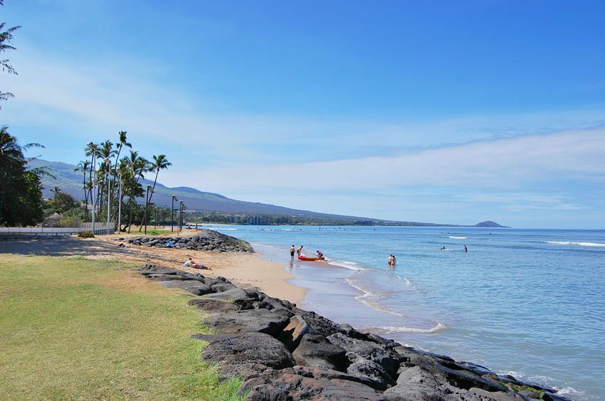 Tiny beach area