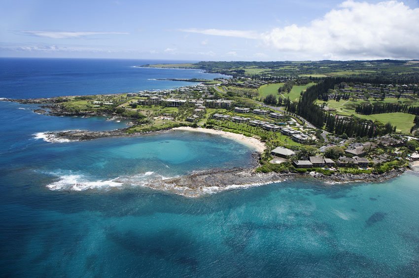 Aerial of Kapalua Bay