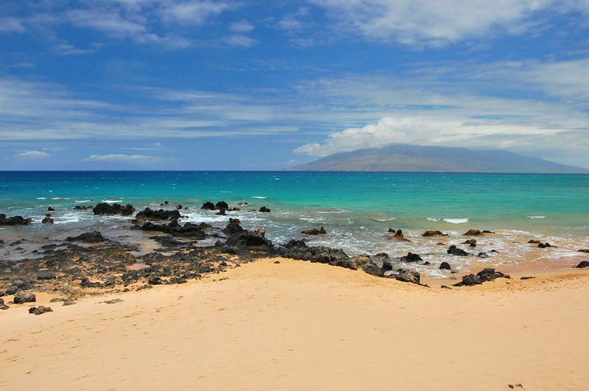 Beach lava rocks