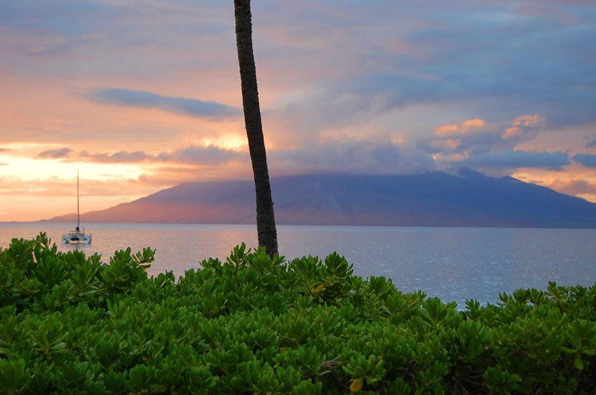 Sunset sailing on Maui