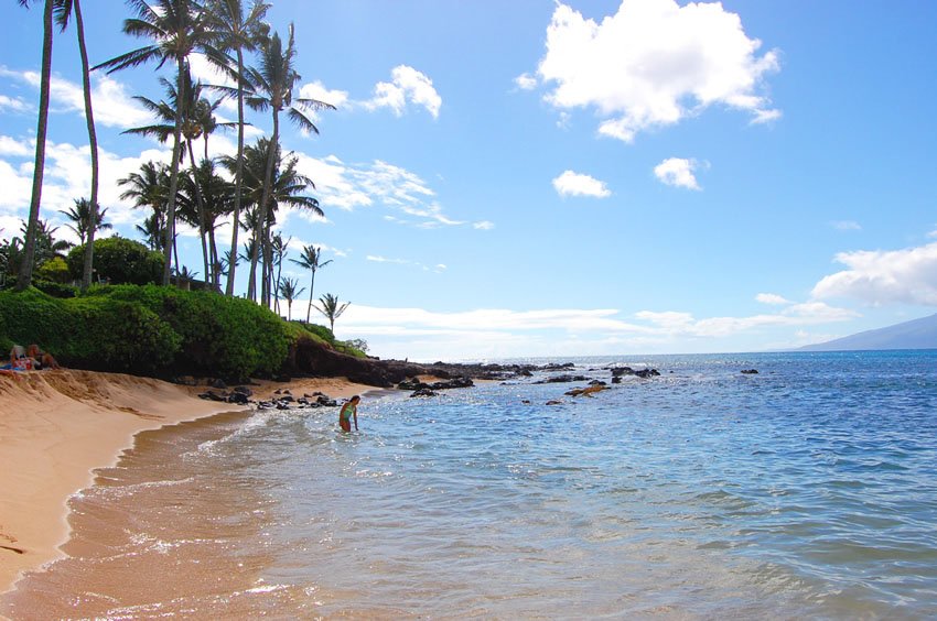 In front of the Napili Shores hotel