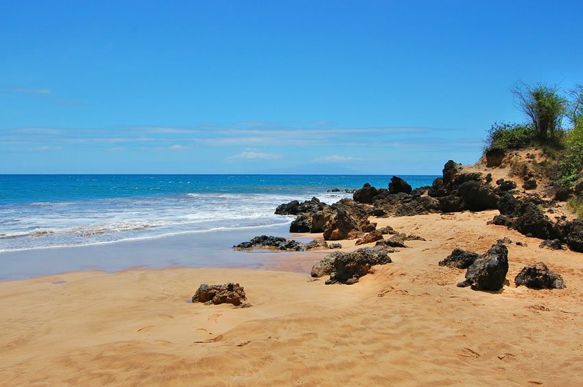 Black lava rock