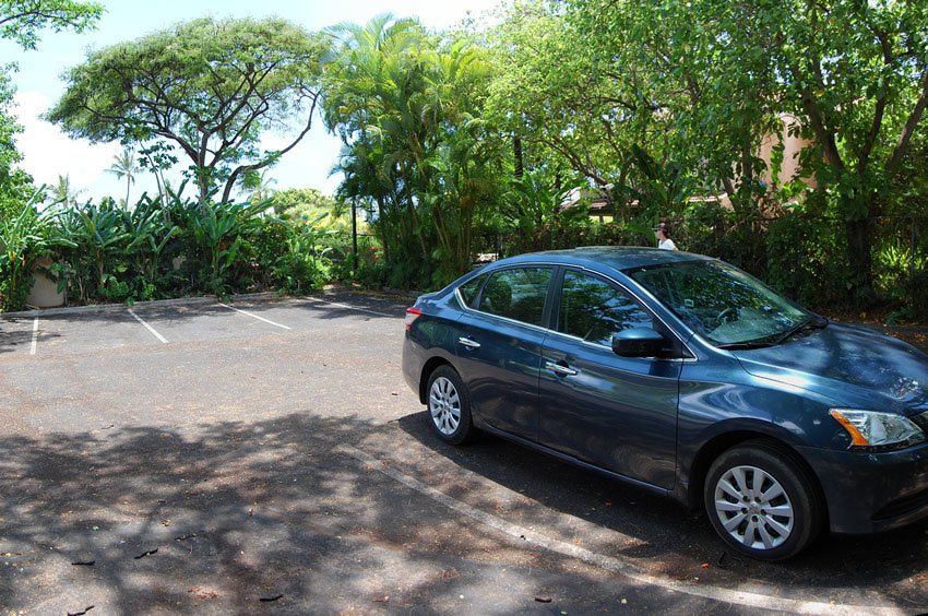 Second parking lot at Makena Surf Hotel