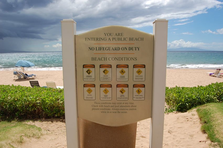 Beach signs