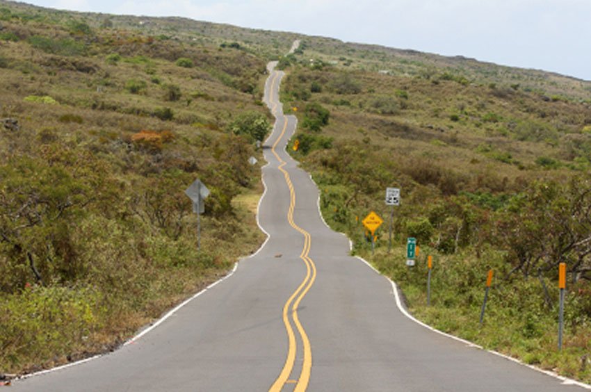 Crooked stretch of the highway