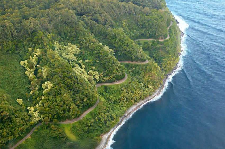 Road to Hana aerial view