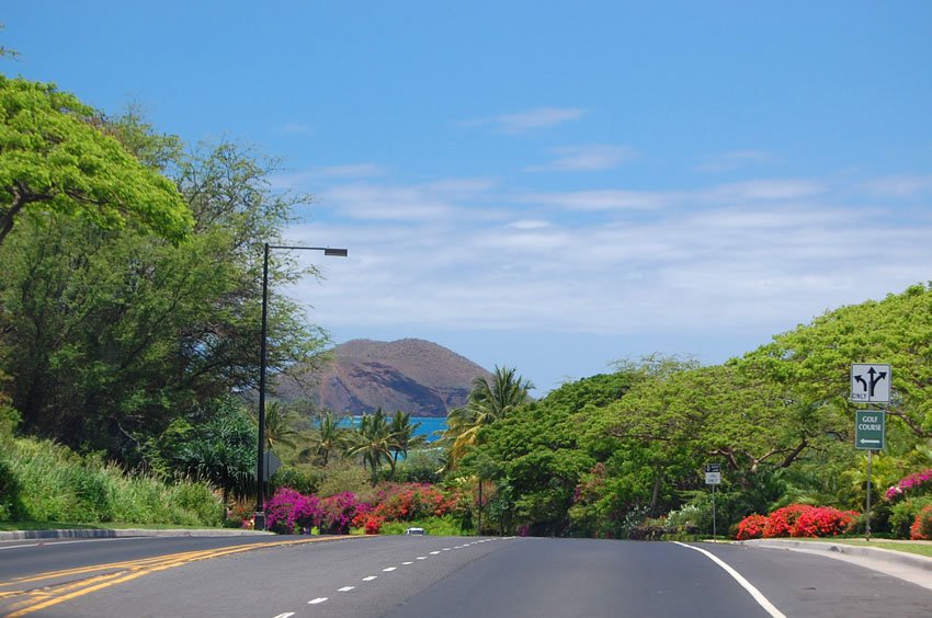 Driving to Makena