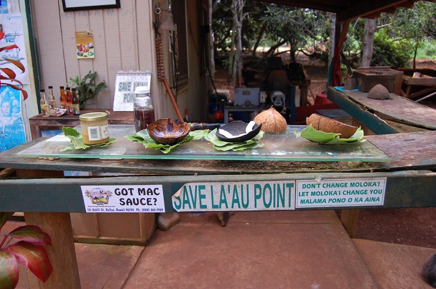 Nut sampling stand