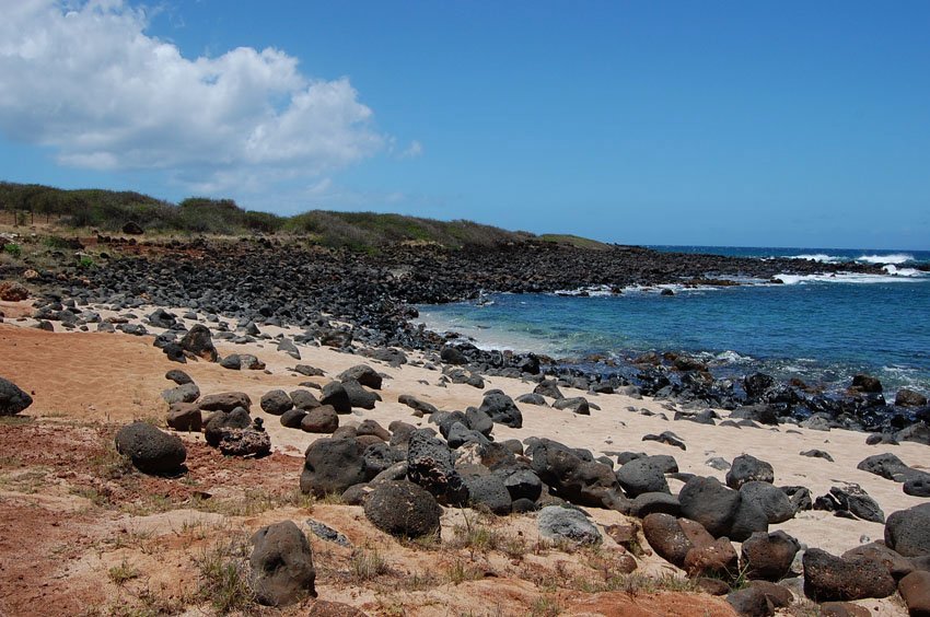 Good fishing beach on Molokai