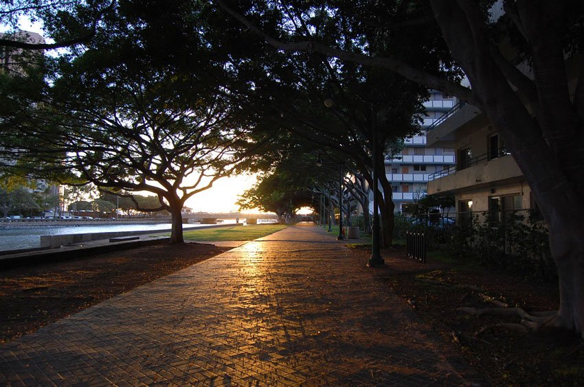 Ala Wai Canal at sunset