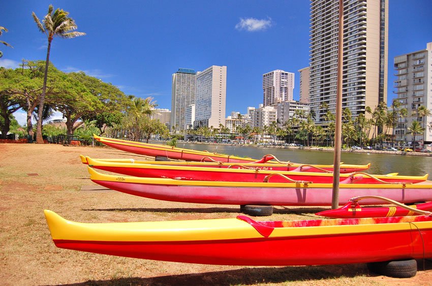 Canoes at Ala Wai Canal