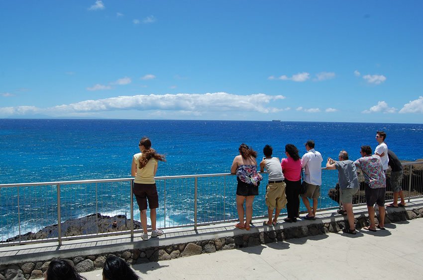 Marveling at the glittering turquoise sea