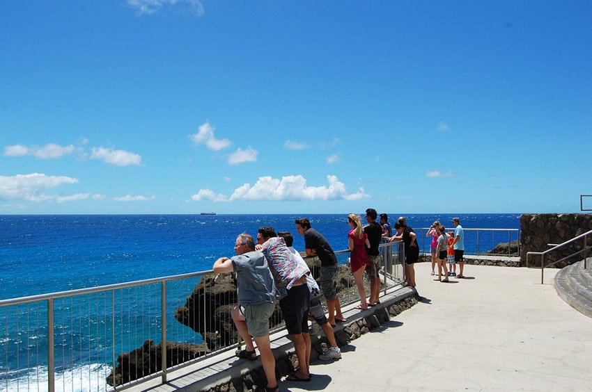 Viewing area above sea cliffs