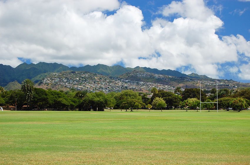 Large park overlooking Honolulu