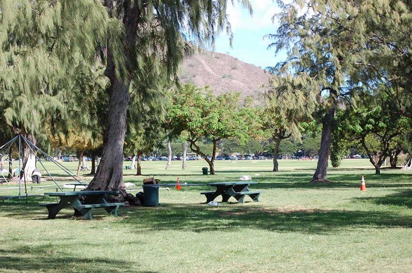 Kapiolani picnic tables