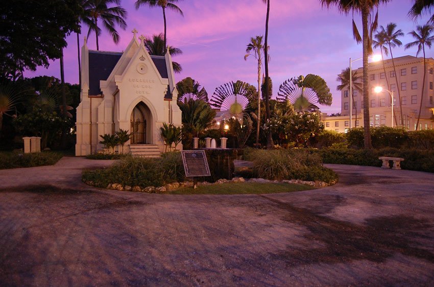 Mausoleum at sunset