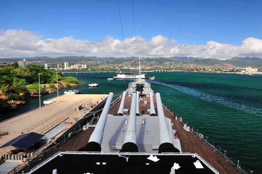 View from the USS Missouri