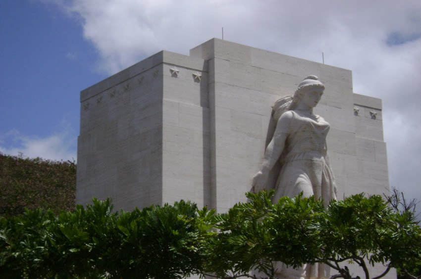 Punchbowl National Cemetery on Oahu