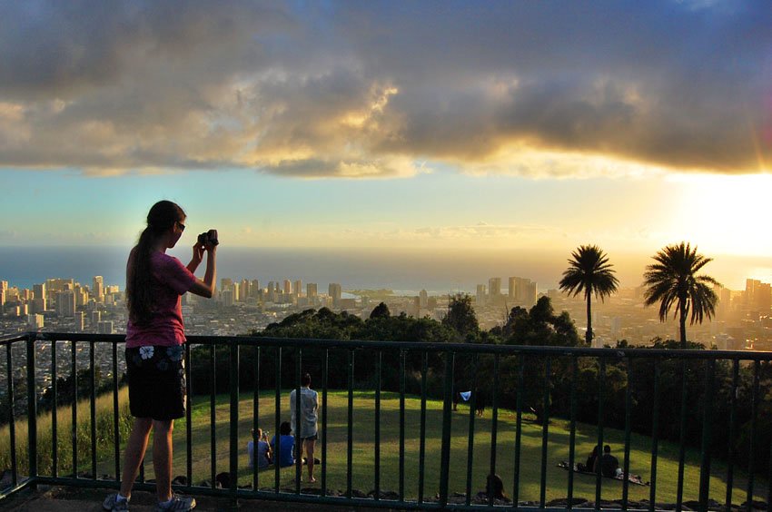 Filming the sunset