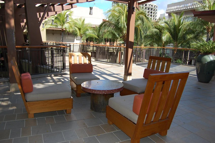 Comfortable seating area in the mall