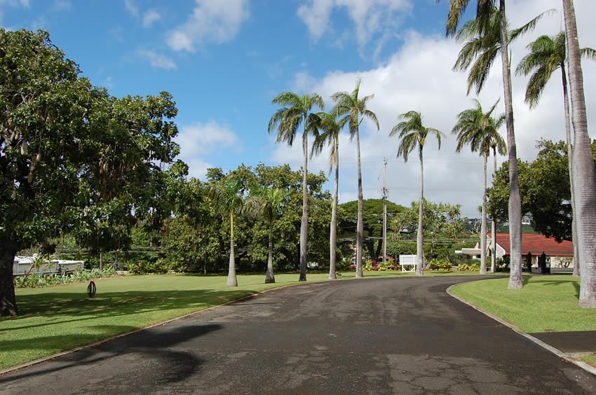 Road surrounding the chapel