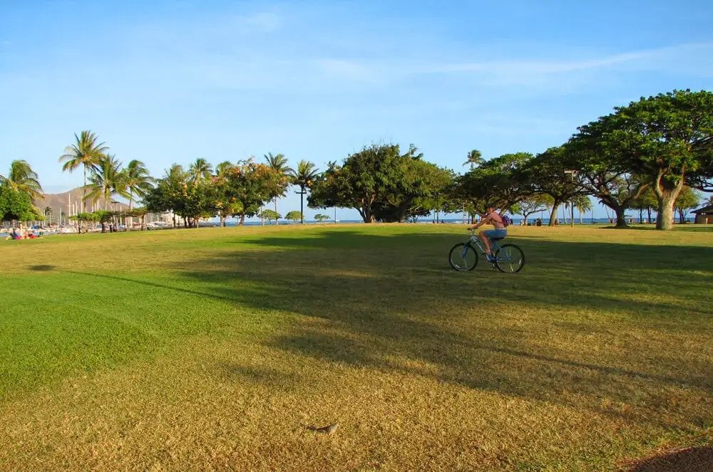 Biking in Ala Moana Park