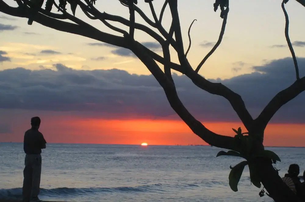 Watching the sunset from Magic Island