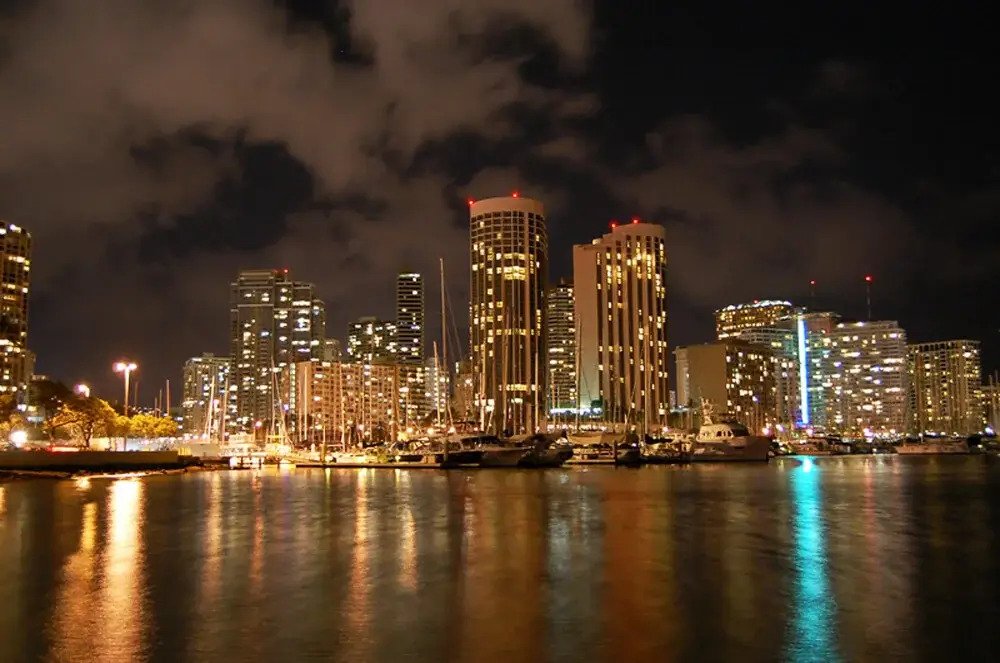 Waikiki at night