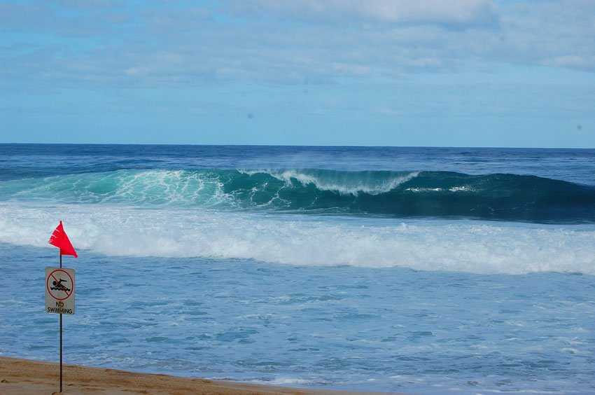 Powerful waves in the winter