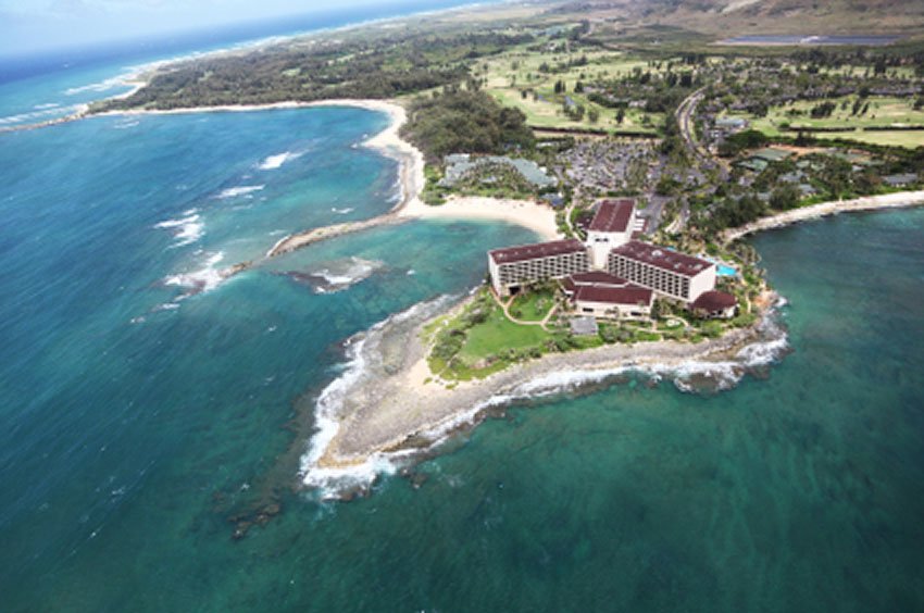 Aerial view of Turtle Bay, Oahu