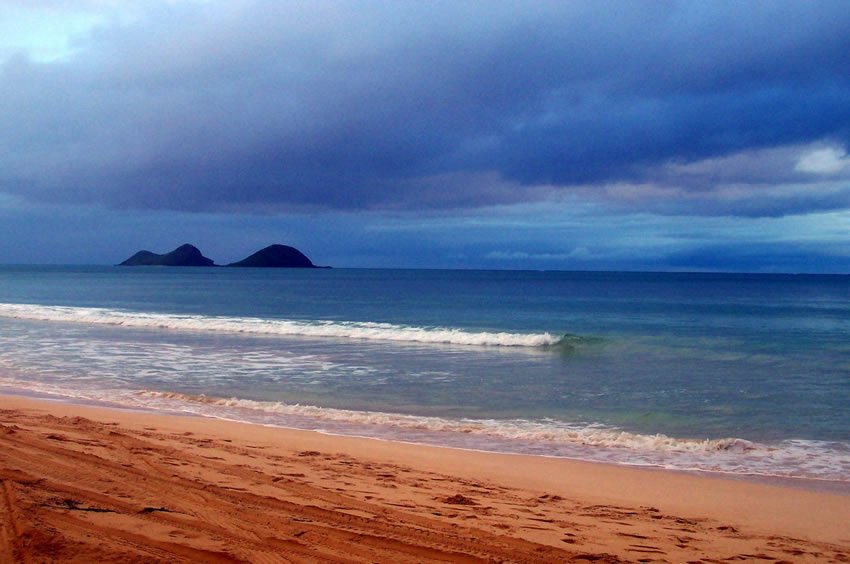 Blue ocean and clouds