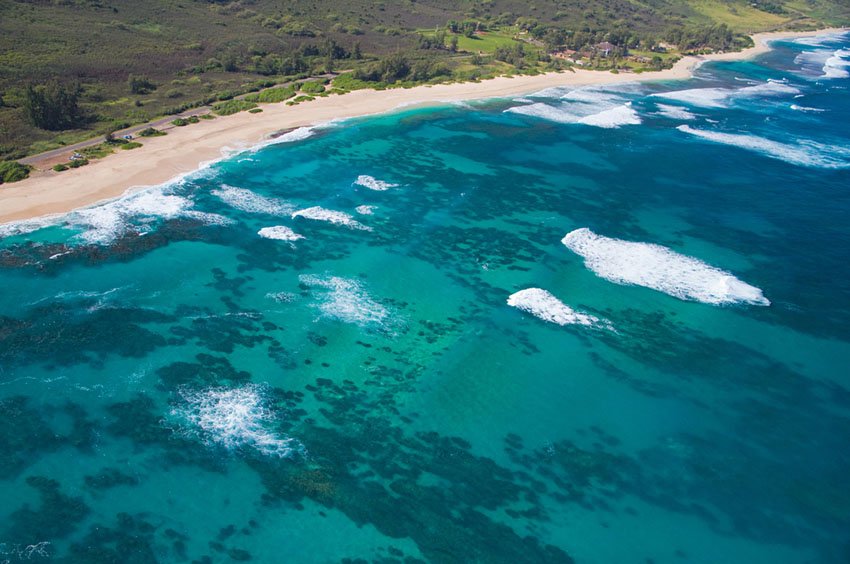 Aerial view of Camp Erdman Beach