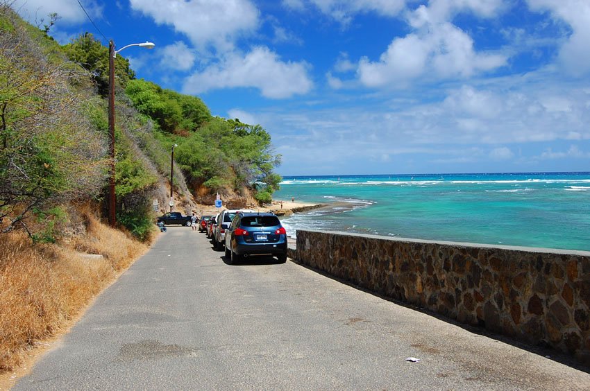 Narrow roadside parking