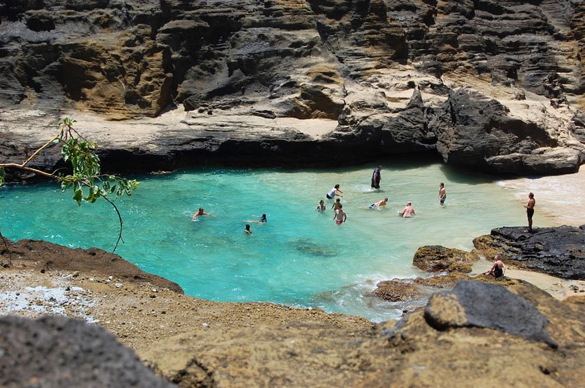 People enjoying a swim at Eternity Beach