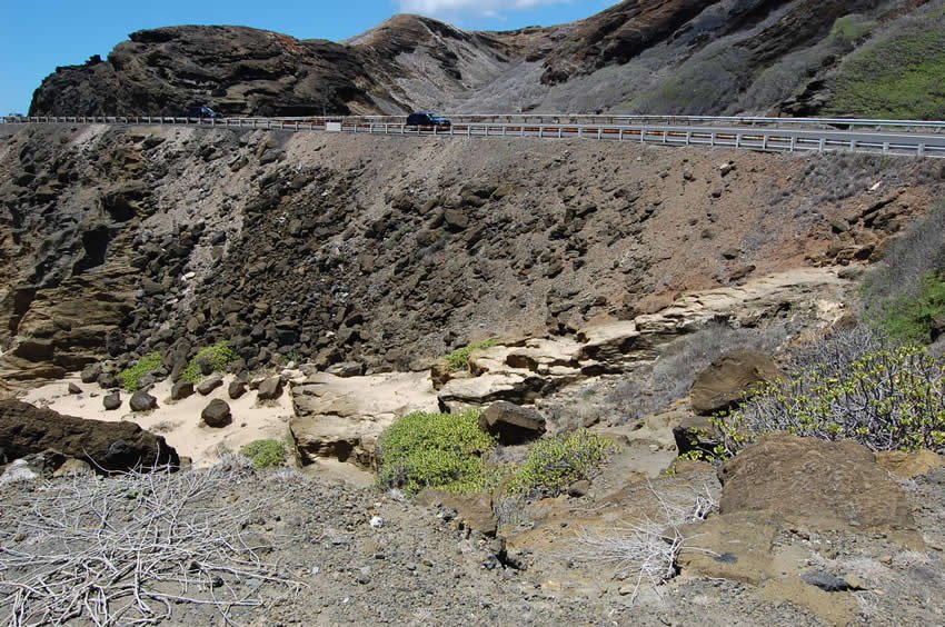 Steep trails to Halona Beach