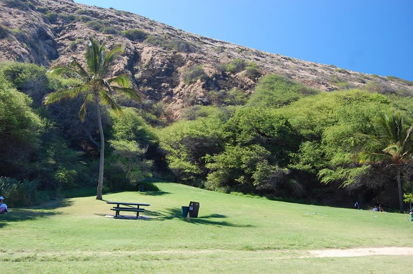 Small park at the beach