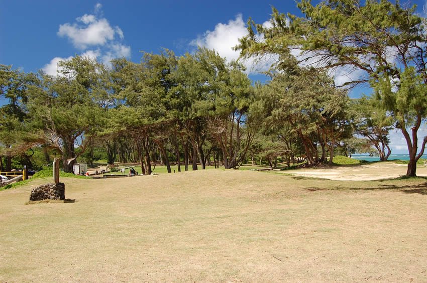 Large beach park in La'ie