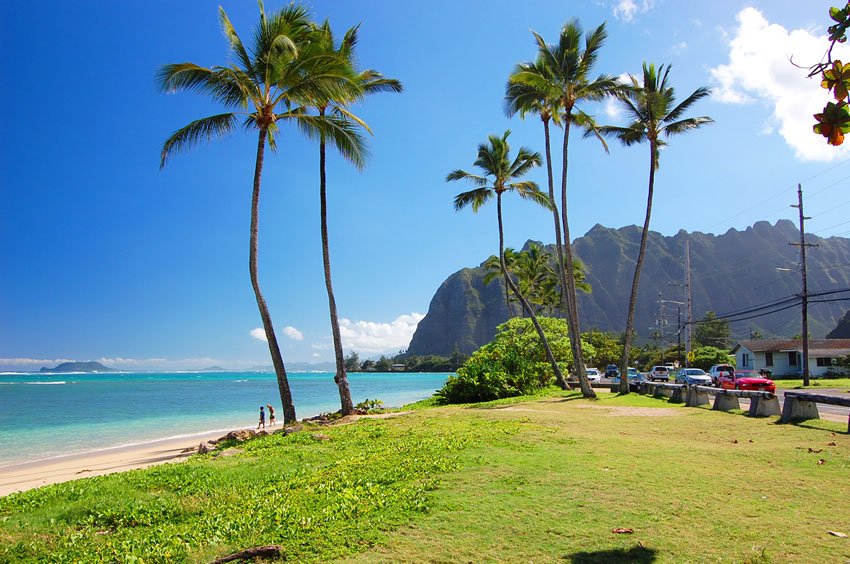 Small beach by the highway