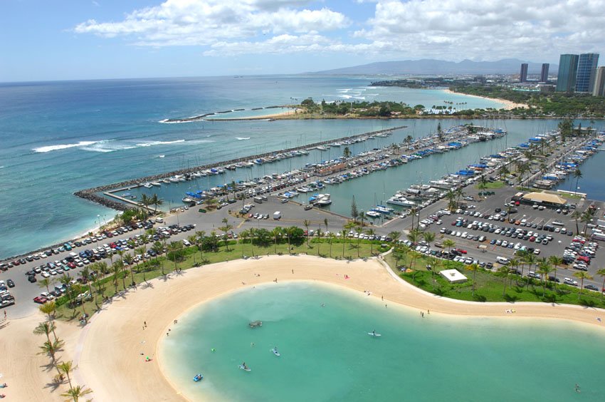 Duke Kahanamoku Lagoon aerial