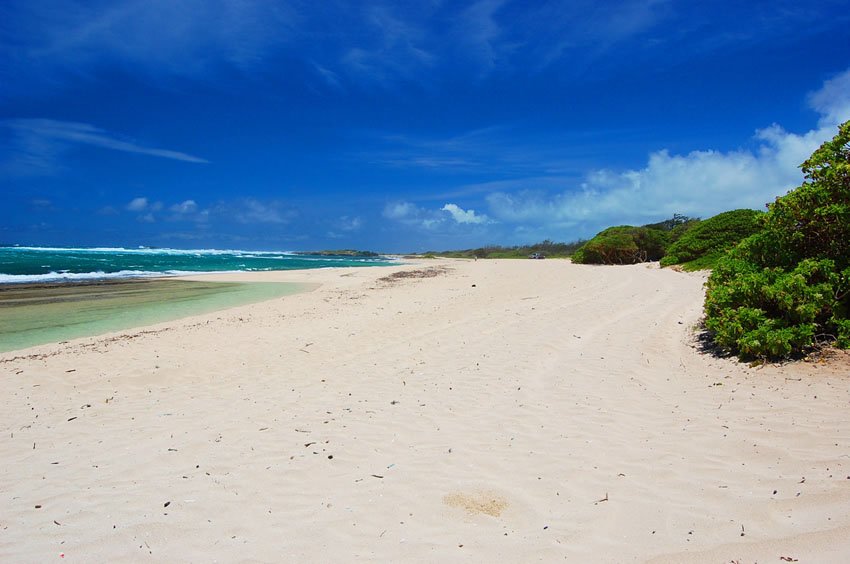 Long white-sand beach