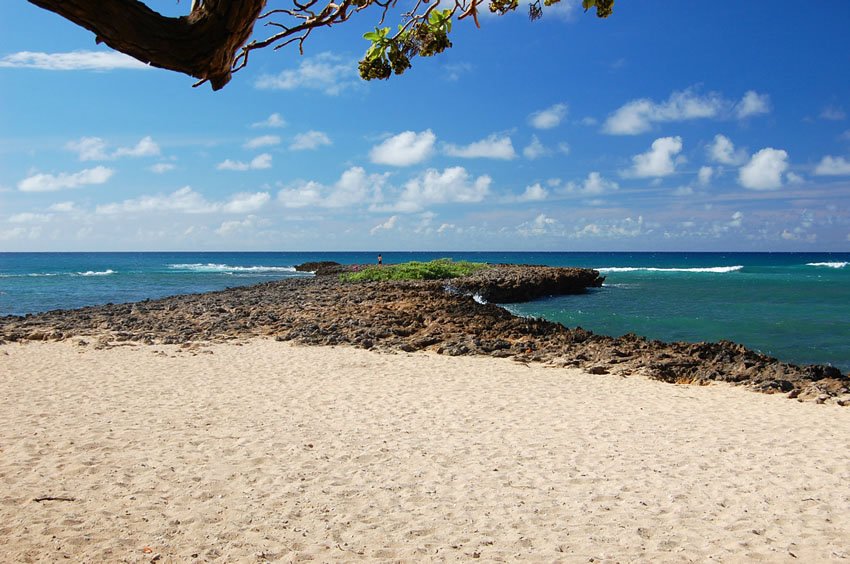 Lava rock peninsula