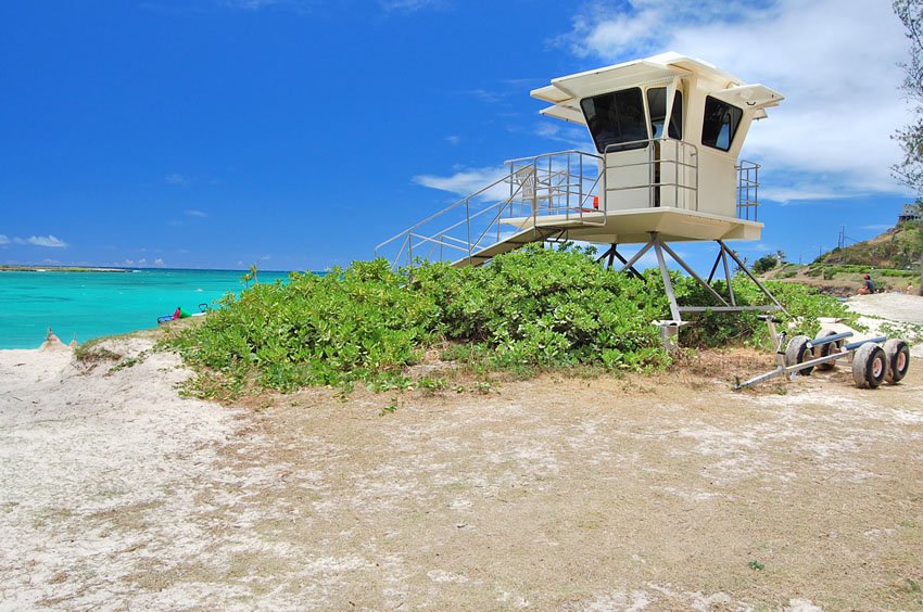 Lifeguard tower on Kailua Beach