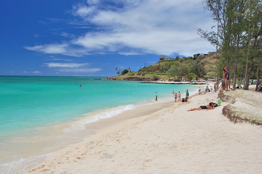 Popular beach on Oahu