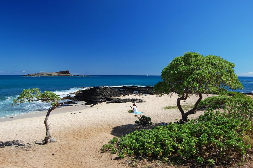 Small white sand beach