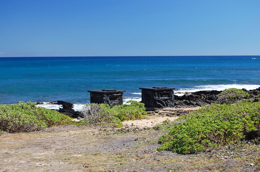 World War II bunkers on Kaupo Beach