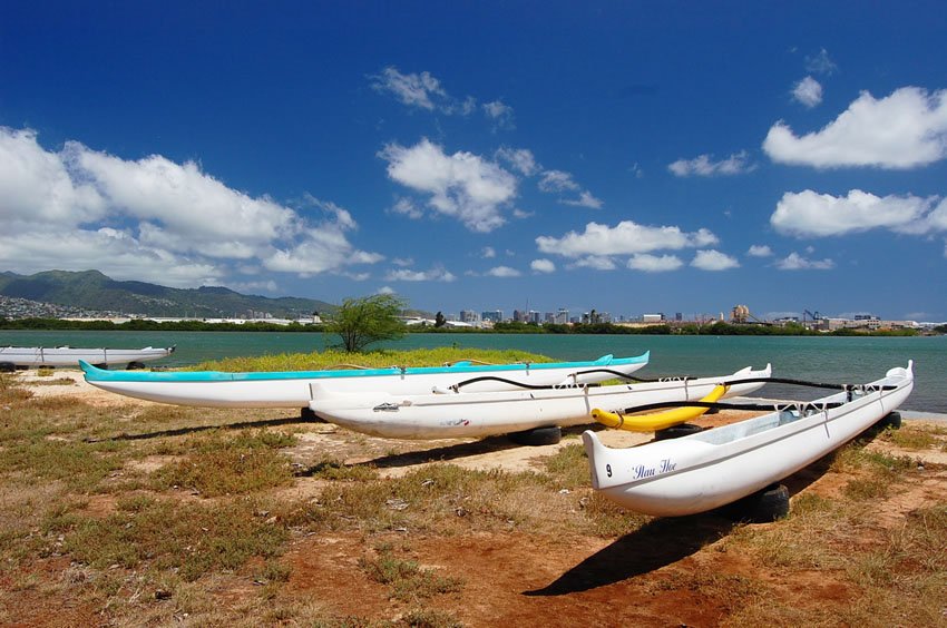 Outrigger canoes