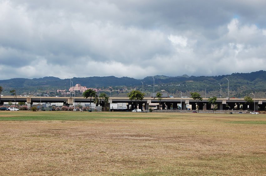 Park is backed by a noisy highway